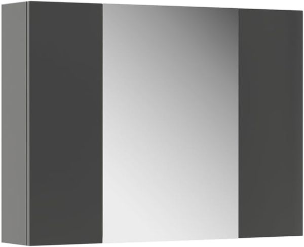 Badspiegelschrank Leopold Anthrazit 80 x 59.2 cm mit Regalen Vicco