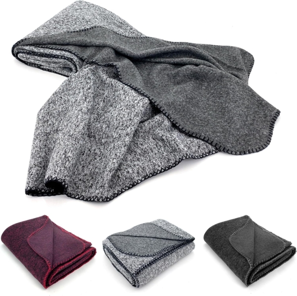 Wohndecke Strick Kuscheldecke Super Soft Fleece Sofadecke, heimtexland, Premium Qualität I meliert I 150x200 I