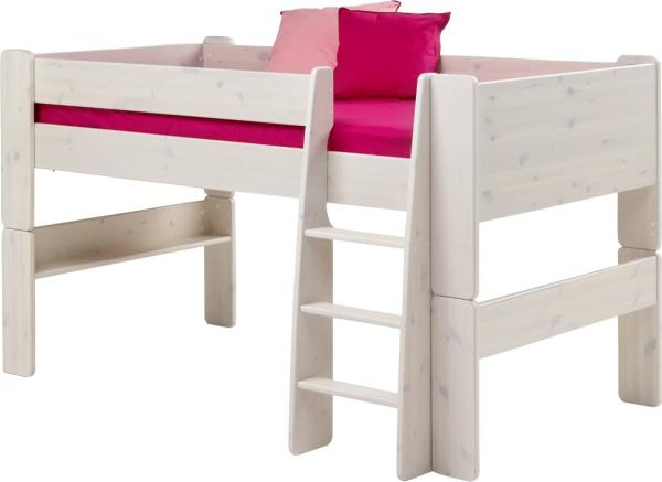 Steens for Kids Halbhochbett massiv white wash