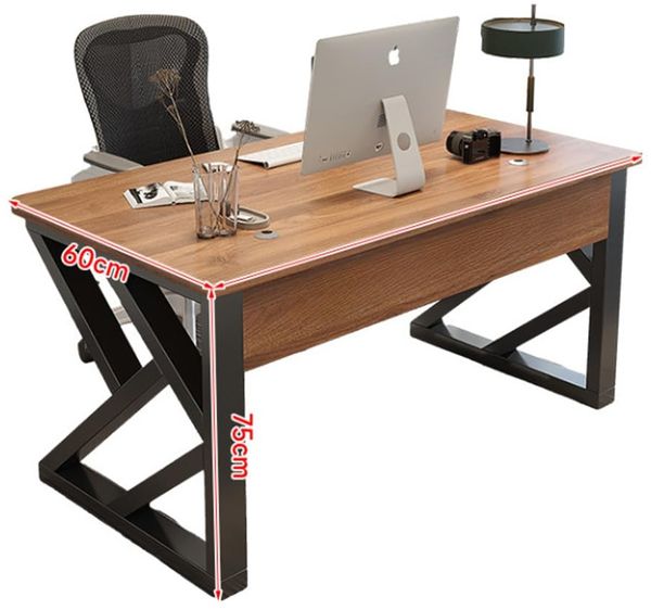 habeig Schreibtisch Metallrahmen Kabeldurchlass 140x60x75cm weiß, Breite 140 cm Bild 6