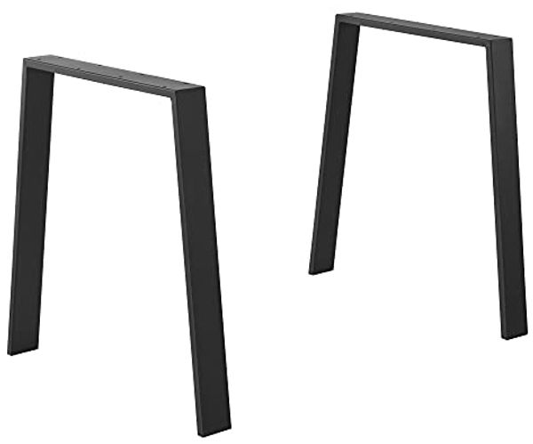 Tischgestell Kraftisried 2er Set 55/70x72cm Stahl Schwarz [en. casa]