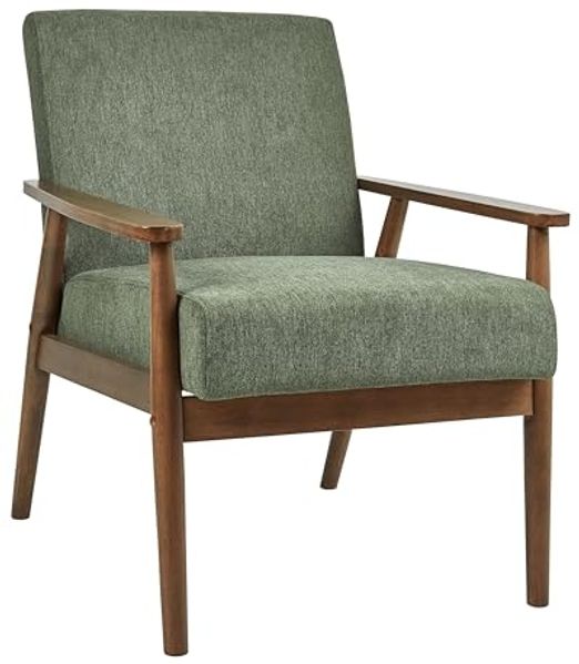 Sessel ESRUM Stoff Dunkelbraun Grün