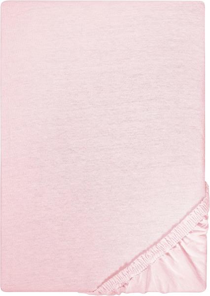 Biberna Jersey-Stretch Spannbettlaken Spannbetttuch 140x200 cm - 160x200 cm Rose