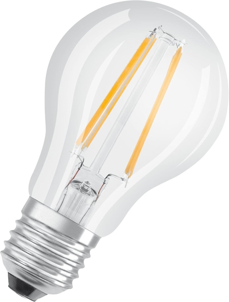 Osram STAR+ Dimmbare Filament LED Lampe mit E27 Sockel, Warmweiss (2700K), 7W, 3-stufig dimmbar per Klick, klassische Birnenform, Ersatz für 60W-Glühbirne, klar, LED THREE STEP DIM CLASSIC A