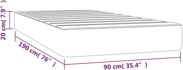 vidaXL Taschenfederkernmatratze Blau 90x190x20 cm Stoff 347700 Bild 7
