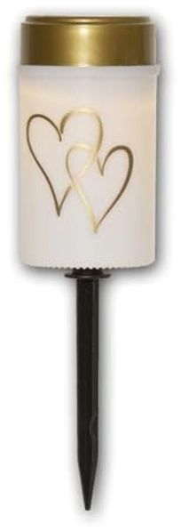 Solar-LED-Grablicht "Hearty", weiß/gold, 1 ww LED