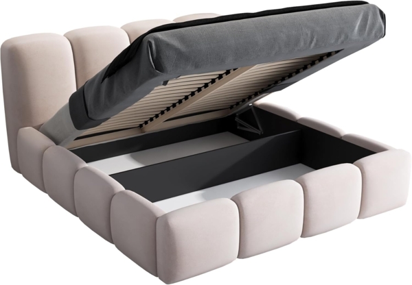 Polsterbett LUMO 120x200 mit Matratze, Bettkasten und Lattenrost. Farbe: Flamingo 14 Bild 5