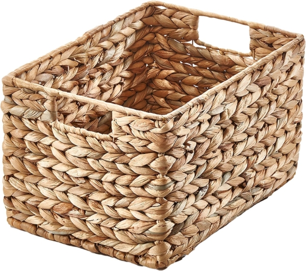 Kobolo Aufbewahrungskorb Regalkorb aus geflochtener Wasserhyazinthe Gr M