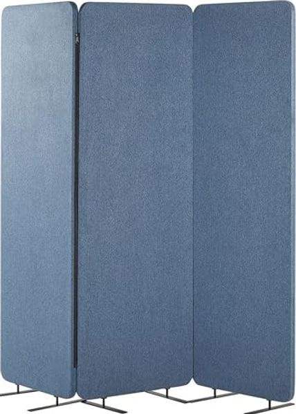 Akustik Raumteiler 3-teilig STANDI Blau 184 cm 184 cm