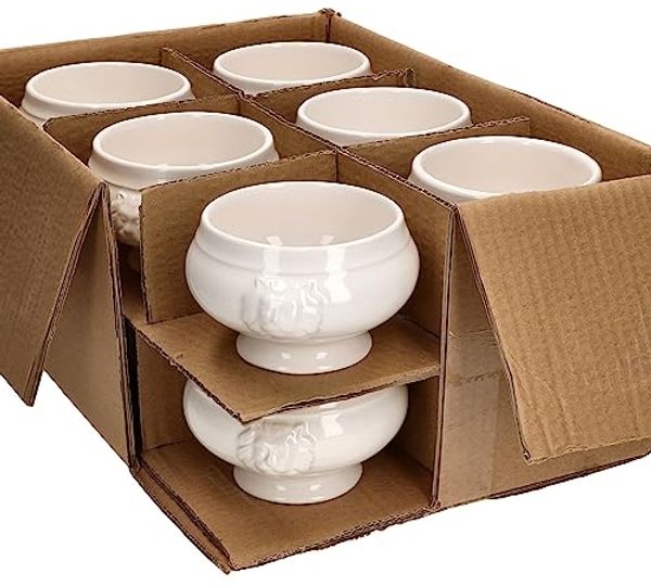 MamboCat Suppenschüssel 12x LEO Löwenkopf-Terrinen 250ml weiß, Steingut