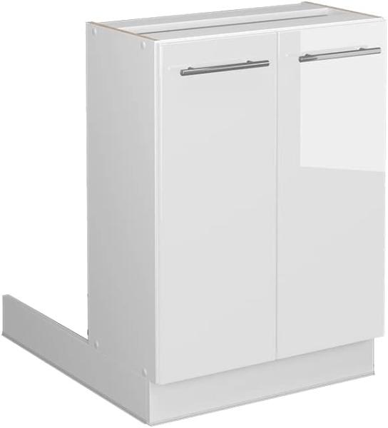 Vicco Küchenschrank Küchenmöbel Küchenzeile Fame-Line modern Küche Einbauküche Blende Unterschrank Hochschrank Hängeschrank (Weiß-Weiß Hochglanz, Regalinselunterschrank 60 cm)