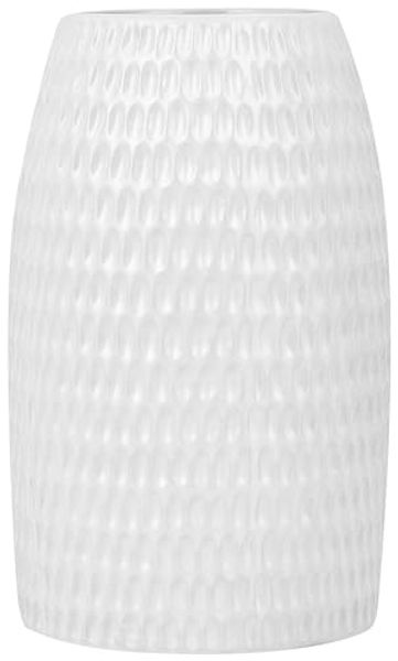 Dekovase LINZI Steinzeug 25 cm Weiß