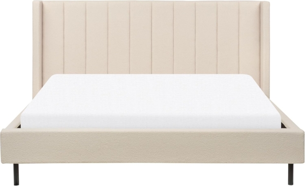 Bett mit Lattenrost VILLETTE 180 x 200 cm Bouclé Beige