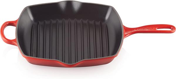 Le Creuset Signature Gusseisen-Grillpfanne Quadratisch 26 cm Kirschrot