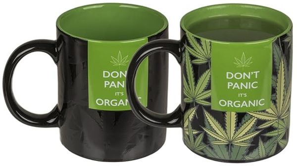 Out of the Blue Tasse Out of the blue 320 ml Keramik Thermal Reactive Cannabis Design Tri