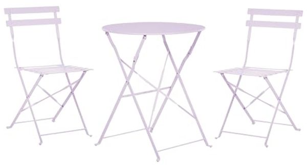 Bistro Set FIORI Metall Violett