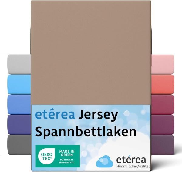 etérea Comfort Jersey Spannbettlaken Taupe 140x200 cm - 160x200 cm