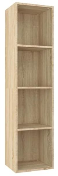 vidaXL Bücherregal TV Schrank Wandregal Standregal Aktenregal Raumteiler Fernsehtisch Lowboard Regal Fernsehschrank Sonoma Eiche 36 x 30 x 143 cm Spanplatte