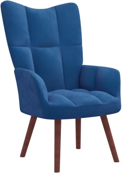 vidaXL Relaxsessel Blau Samt [328061]