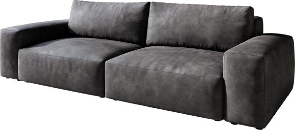 Big-Sofa Lanzo L 260x110 cm Lederimitat Vintage Anthrazit