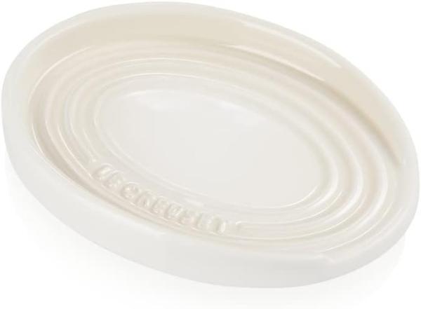 Le Creuset ovale Löffelablage aus Steinzeug, Meringue, 71507157160099