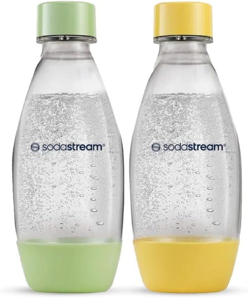 Sodastream Flasche Kunststoff 0,5 L Fuse DWS gelb grün 2 Stück