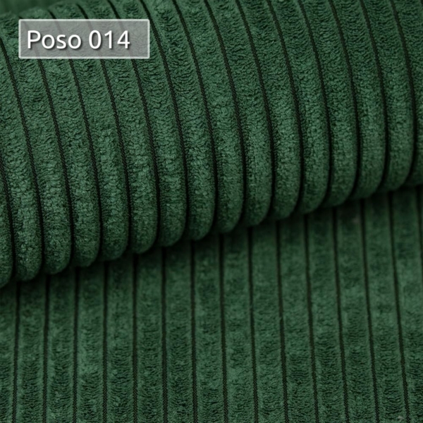 Ecksofa Roma L mit Schlaffunktion und Bettkasten - Cord Stoff - L-Form Couch, Polstersofa, Schlafsofa, Sofagarnitur - Ottomane Universal (Grün (Poso 014)) Bild 7