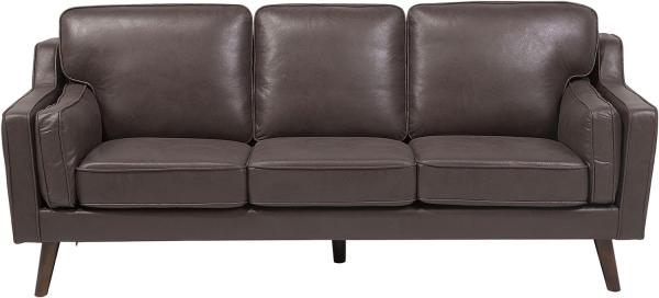 3-Sitzer Sofa Kunstleder braun LOKKA