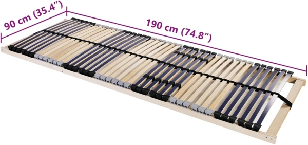 vidaXL Lattenrost Braun 90 x 190 cm Massives Buchenholz 42015252 Bild 7