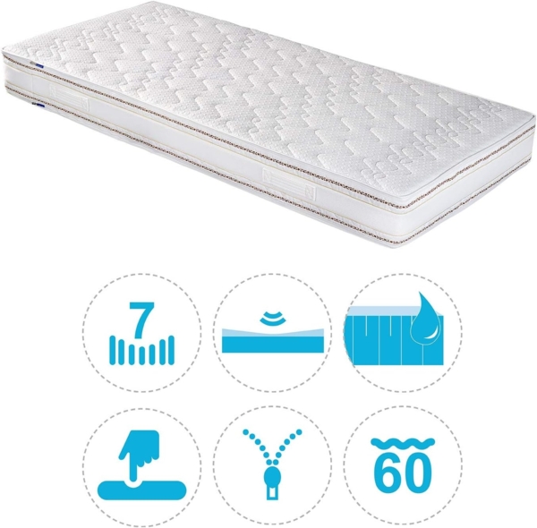 Malie Franz 7-Zonen-Gelax-Naturlatex-Kaltschaummatratze mittlere Härte 100x220 cm Bild 5