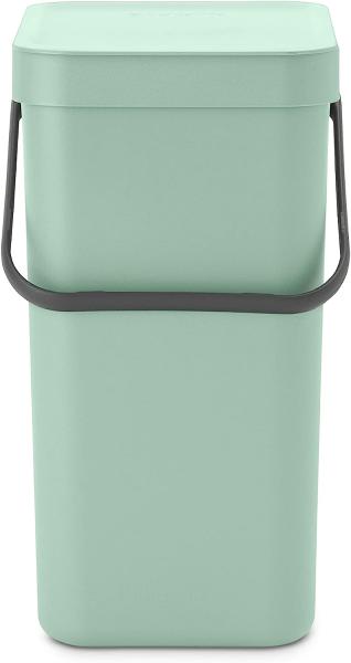 Brabantia 'Sort & Go' Abfallbehälter, Kunststoff, Jade Green, 12 Liter