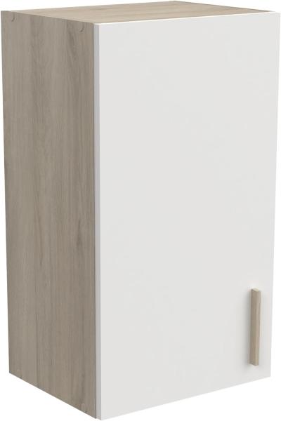 Hängeschrank >Origan< in Kronberg Eiche/ matt weiss - 40x70x30cm (BxHxT)