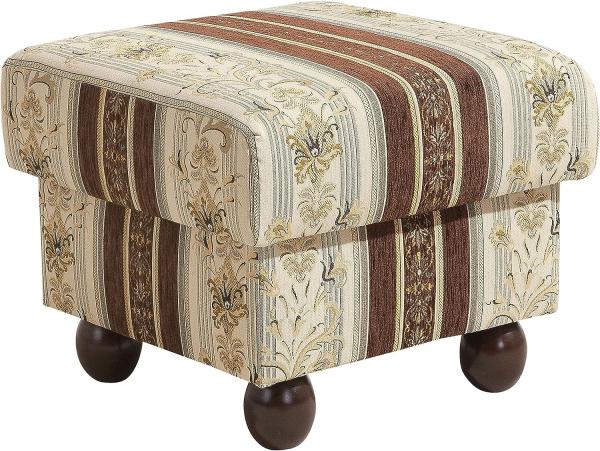 Monarch Hocker Chenille Braun Buche Nussbaumfarben