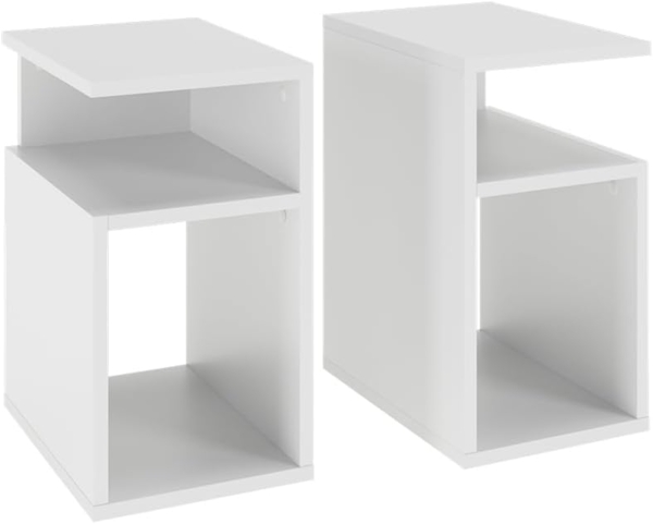 Nachttisch Elios Weiß 2er Set Vicco