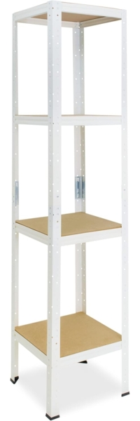 shelfplaza HOME 155x30x30 cm Schwerlastregal in weiß mit 4 Böden und 175 kg Traglast pro Boden