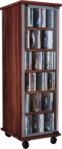 VCM CD / DVD Media Regal Valenza 30032 Kern-Nussbaum H. 98 x B. 31 x T. 35 cm