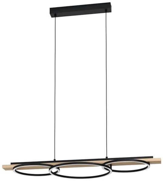 Eglo 99625 LED Hängeleuchte BOYAL in Eichenholz (Eichenfurnier) L:101cm B:40cm H:110cm dimmbar 3000K