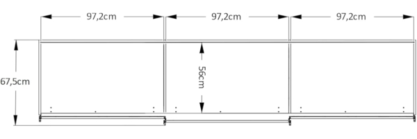 Staud Schwebetürenschrank 3-türig Sinfonie Plus H240 x B298 Weiß Innenausstattung-Sets Basic Bild 3