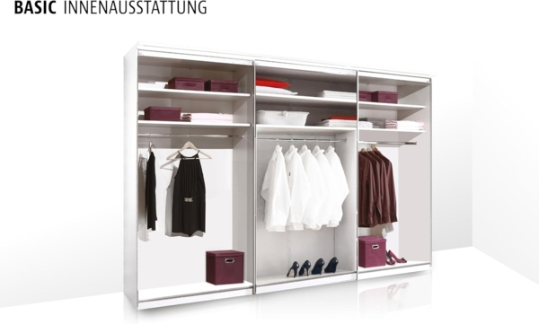 Staud Schwebetürenschrank 3-türig Sinfonie Plus H240 x B298 Weiß Innenausstattung-Sets Basic Bild 2