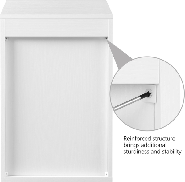 Yaheetech Nachttisch Nachtschrank mit 3 Schublden Boxspringbett Nachtkommode Nachtkonsole Couchtish für Schlafzimmer/Wohnzimmer 35 x 40 x 60 cm, Weiß Bild 6