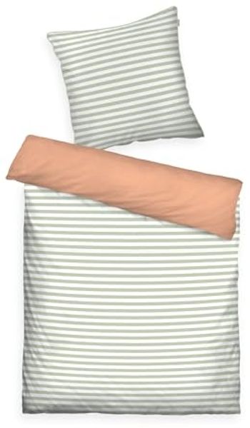 TOM TAILOR HOME Bettwäsche STRIPES WITH A KICK in Gr. 135x200cm oder 155x220cm, Perkal, 2 teilig, new bedroom, farbige Paspel am Kissen