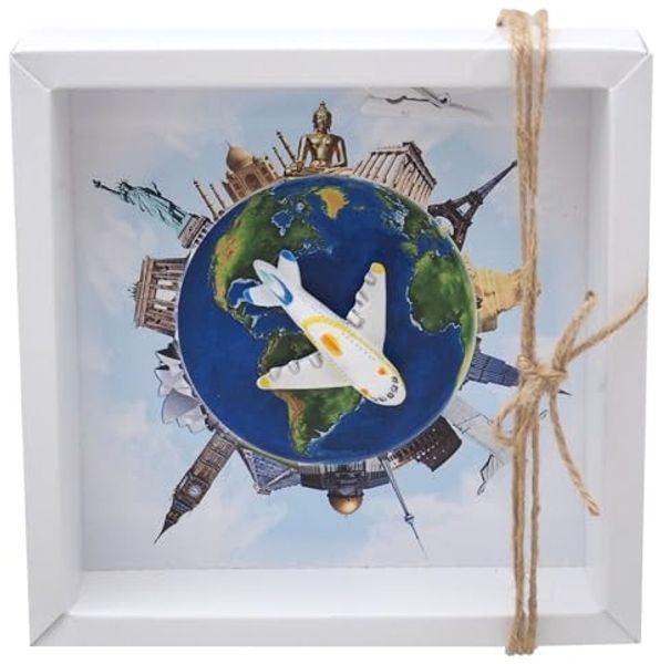 ZauberDeko Geschenkbox Geldgeschenk Reise Urlaub Weltreise Flugzeug Around The World