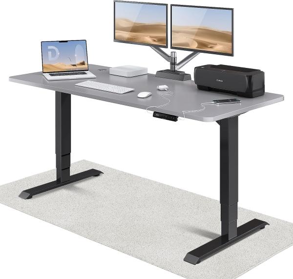 Höhenverstellbarer Schreibtisch (180 x 80 cm) - Schreibtisch Höhenverstellbar Elektrisch mit Flüsterleisem Dual-Motor & Touchscreen - Hohe Tragfähigkeit - Stehtisch von Desktronic