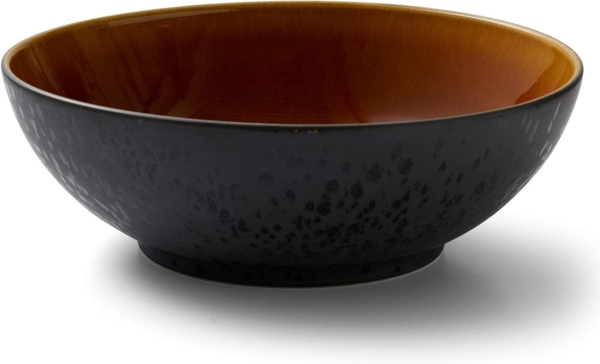 Bitz Salatschüssel schwarz / bernstein 30 cm