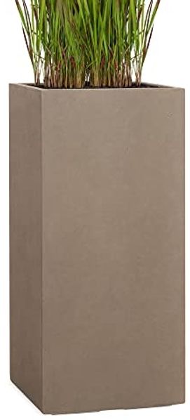 Pflanzwerk® Pflanzkübel TOWER Premium Blumenkübel Pflanzsäule Fiberglas mit Lotus-Effekt