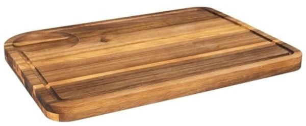 HOME DECO FACTORY, KA0392, Acacia Cutting Board 46 cm - Durable Kitchen Utensil with Juice Groove, Ideal for Preparing and Serving - Brown Color, Elegant Design