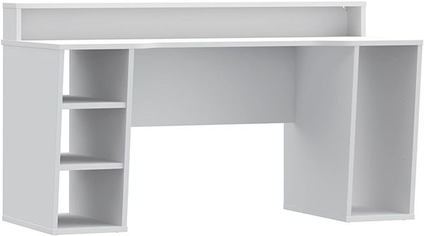 Forte 'Tezaur' Computerschreibtisch, Holzwerkstoff, Weiß, 160 x 91,1 x 72 cm Bild 5