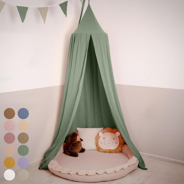 lilimaus Betthimmel Hochwertiger Baldachin Betthimmel für Baby- und Kinderbetten, Hochwertiger Betthimmel für Babybett, Kinderbett oder Kuschelecke