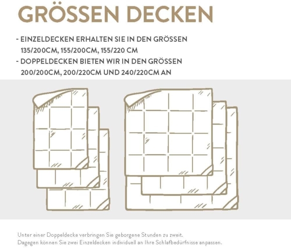 Spessarttraum Daunendecke Bronze extra warm, Füllung: 90% Daunen, 10% Federn|155x200 cm Bild 5