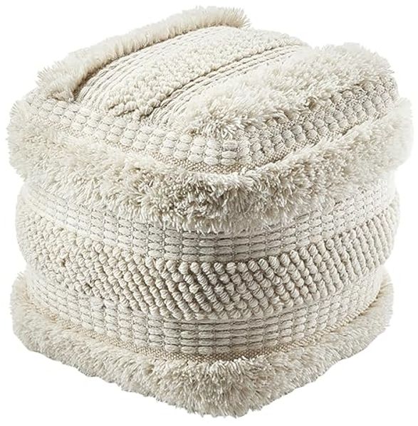 Kobolo Sitzwürfel Sitzpouf Pouf KARMA aus Baumwolle mit Muster (1 Stück)